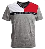 Tommy Hilfiger Herren T-Shirt Classic V-Neck - Grau - Medium