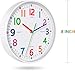 Lantoo Silent Kids Wall Clock – Non-Ticking, Battery-Powered, Ideal for Teaching Time and Stylish Décor in Any Room - 8 Inch