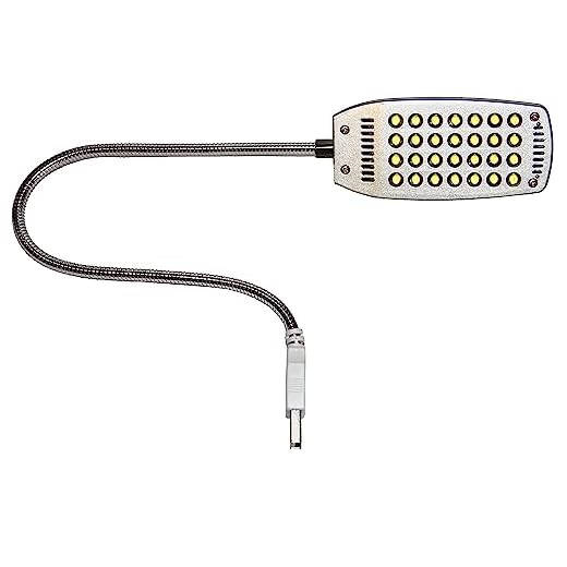 i2 Gear USB Reading Lamp with 28 Bright LED Lights and Flexible Gooseneck for Laptop, Desktop, PC and MAC Computer Keyboard + On / Off Switch (Black)