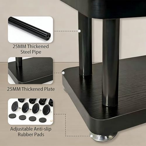 Soporte de diseño minimalista para altavoces con estructura robusta de doble nivel 6