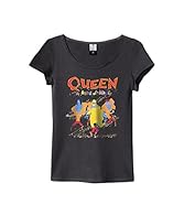 Original licensed band merch from AMPLIFIED Vintage look due to frayed rolled hem on the collar Super soft feel thanks to special “carbon brushed” processing Charcoal XL