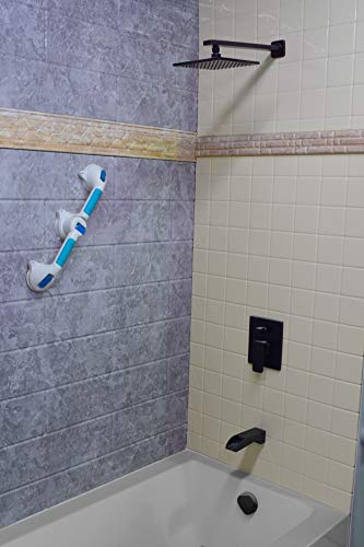 Anzzi Triple Suction Grab Bar For Bathtub And Shower With 180 Degree Swiveling Action, Shower Handle With Suction For Elderly And Kids, Portable Lifeline Grip Safegrip Bath Handle, Ac-Az061 #TOP1