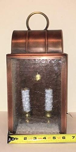 Solid Copper Rustic Wall Lamp, Sconce, Medium 1860" Antique Copper, Outdoor Wall Lantern, Exterior Light Fixture, Wall Mount Lighting Made In The Usa. For Front Porch, Garage Doorway, Entryway. #TOP7