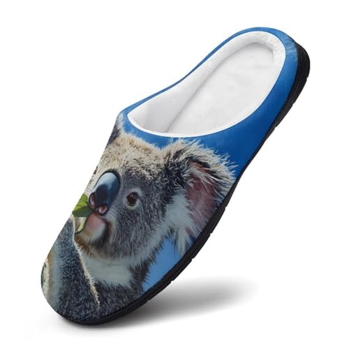 Cute Koala Women's Cotton Slippers Indoor Outdoor Slip-on Warm House Shoes with Anti-Skid Rubber Sole3