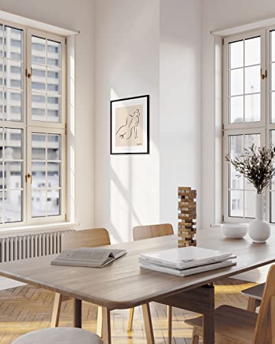 Haus And Hues Picasso Line Drawing Abstract Woman Wall Art Pablo Picasso Artwork Wall Art Woman Silhouette Black Minimalist Female Body Fine Line Art Unframed 12"X16" (Picasso Nude Line Art) #TOP3