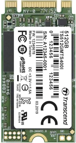 Transcend MTS MTS400I interne SSD-Festplatte (512 GB, SATA, M.2 2242)