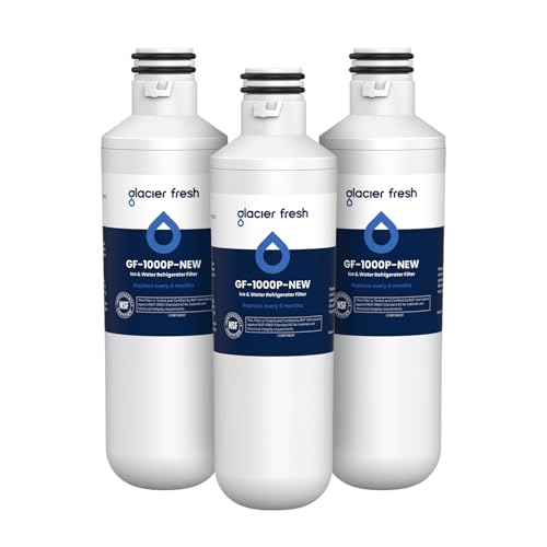 GLACIER FRESH Water Filter LT1000PC Replacement for Refrigerator Compatible with MDJ64844601 ADQ747935 ADQ74793504 Water Filter (3 Pack)