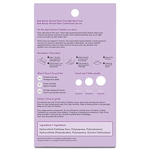 Rael Pimple Patches, Miracle Overnight Spot Cover, Korean Skincare, Hydrocolloid Acne Spot Patch, Thicker & Extra Adhesion - Image 2