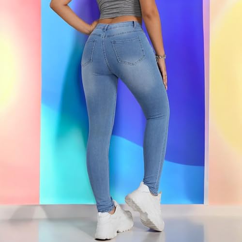 Women's Stretch Jeans Mid Rise3