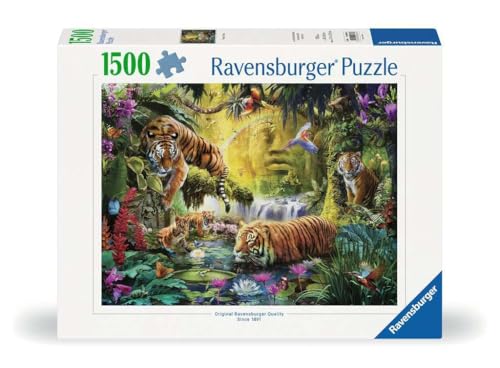 Ravensburger Tranquil Tigers 1500 Piece Jigsaw Puzzle for Adults - 12000696 - Handcrafted Tooling, Made in Germany, Every Piece Fits Together Perfectly