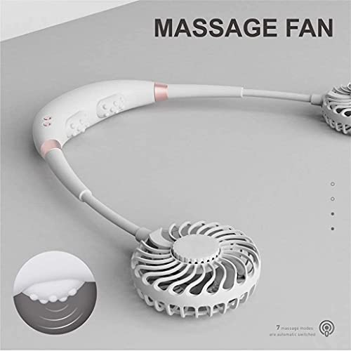 Ventilador para colgar en el cuello portátil y deportivo con masajeador USB para entrenar 2