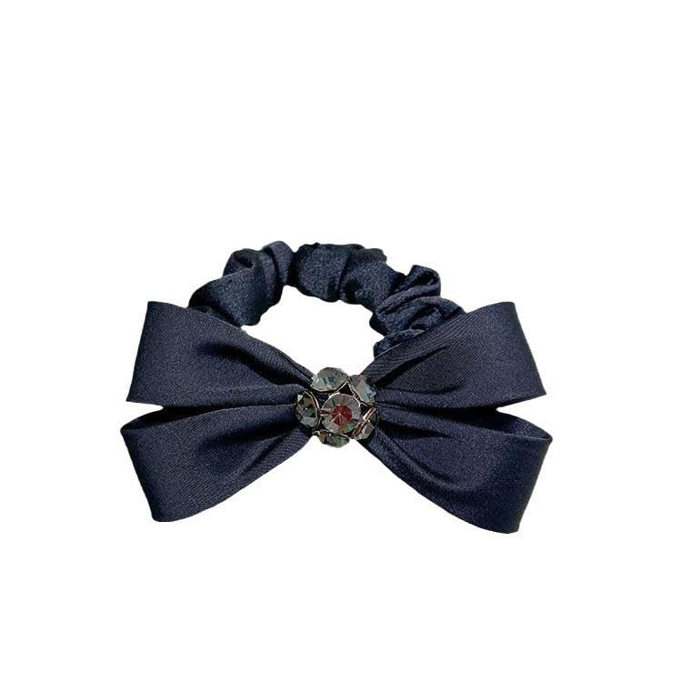 Satin Retro Large Intestine Hair Drill Ball Water Tie Rope Ponytail Leather Band