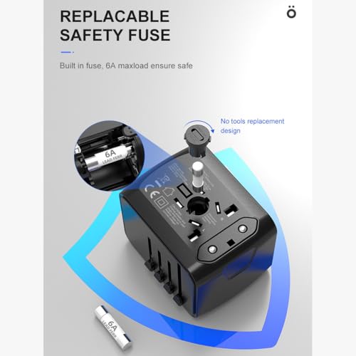 Cargador de pared universal contra enchufes incompatibles tipo EE. UU. UE RU AU 4