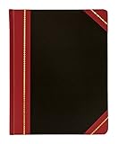 Adams Record Ledger, 7.63 x 9.63 Inches, Black Cover with Maroon Spine, 300 Pages (ARB79R300)