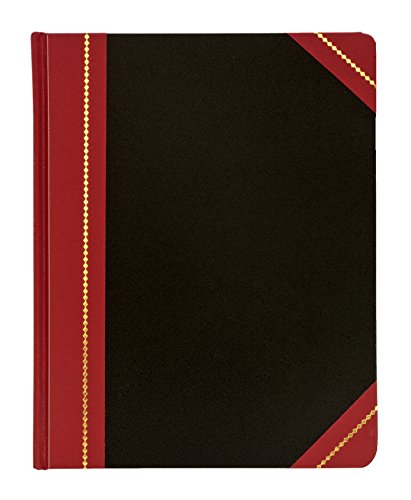 Adams Record Ledger, 7.63 x 9.63 Inches, Black Cover with Maroon Spine, 300 Pages (ARB79R300)
