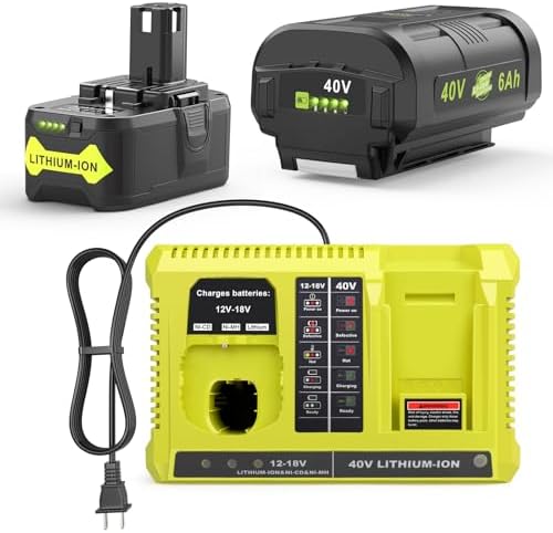 18V/40V Dual Chemistry Charger & 6.0Ah Battery Combo - Replacemen...