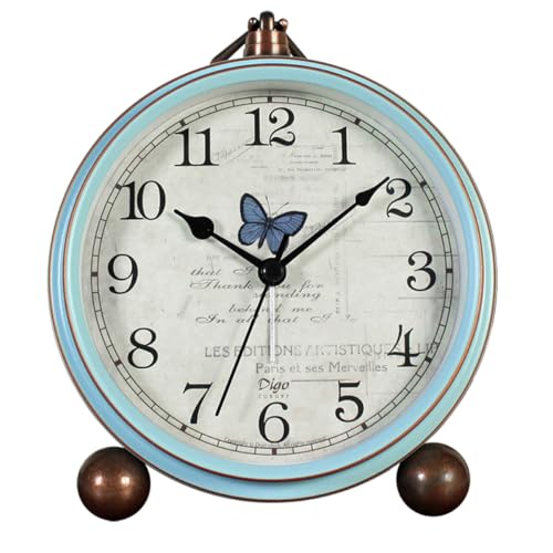 Reloj de sobremesa analógico con alarma para estancias elegantes y dormitorios 2