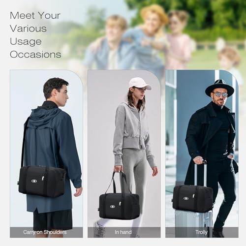 SPAHER Bolsa de viaje plegable de 20L para cabina de avión 40x20x25 4