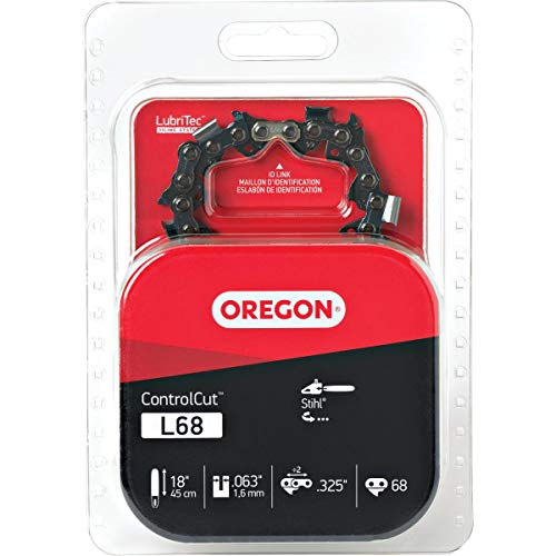 Oregon L68 ControlCut Chainsaw Chain for 18-Inch Bar - 68 Drive Links – Low-Kickback Chain fits Several Stihl Models