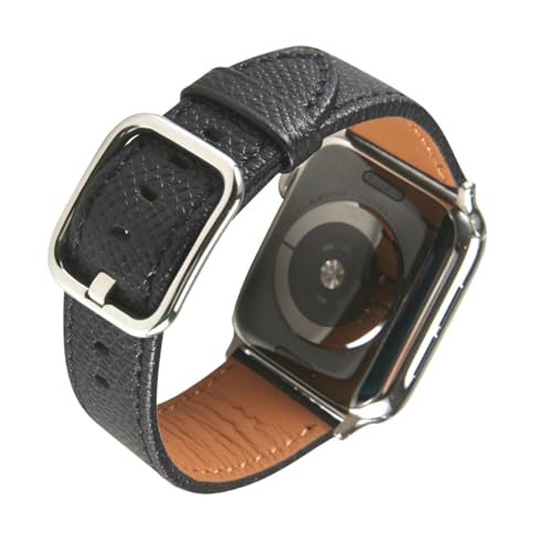 Leather Bands Compatible with Apple Watch Band 44mm 40mm 41mm 42mm 45mm 46mm 49mm Women & Men Premium Leather Replacement Band for iWatch Ultra SE Series 10 9 8 7 6 5 4 3 2 1