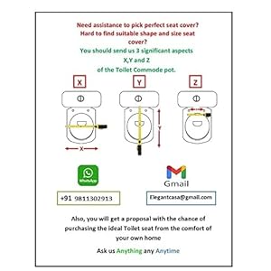 ELEGANT CASA Ivory Colour 2082 Soft-Closing Elongated PP Seat Cover Commode Cover (46 x 36 cm) Adjustable Hinges (Hole distance) from 13-18CM; Ivory Colour ELEGANT CASA Ivory Colour 2082 Soft-Closing Elongated PP Seat Cover Commode Cover (46 x 36 cm) Adjustable Hinges (Hole distance) from 13-18CM; Ivory Colour