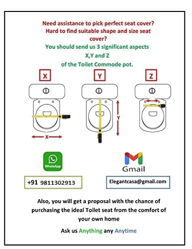 ELEGANT-CASA-Ivory-Colour-2082-Soft-Closing-Elongated-PP-Seat-Cover-Commode-Cover-46-x-36-cm-Adjustable-Hinges-Hole-distance-from-13-18CM-Ivory-Colour ELEGANT CASA Ivory Colour 2082 Soft-Closing Elongated PP Seat Cover Commode Cover (46 x 36 cm) Adjustable Hinges (Hole distance) from 13-18CM; Ivory Colour