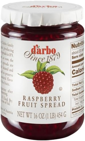 Darbo All Natural Fruit Spread, Raspberry, 16 Ounce