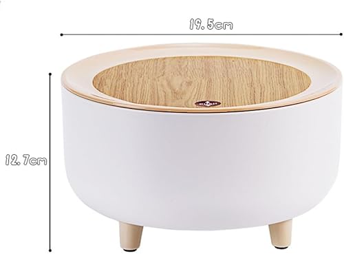 Miniatura 8 de PHILISENMALL Round Shape Hair Tie Container Box with Lid Portable Large Capacity Small Items Storage Containers Modern Style Space-saving Plastic