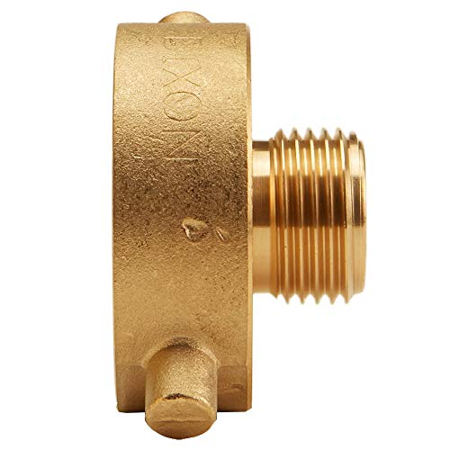 Brass 1 1/2" Female NH to Male GHT Garden Hose Threaded Adapter
