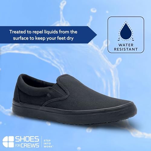 Shoes For Crews Unisex Slip-On Work Shoes - Comfortable, Water-Resistant & Non-Slip Footwear for Men & Women - Ideal for Food Service, Healthcare & Hospitality Professionals - Merlin Slip-On4