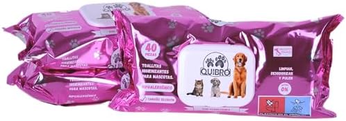 Quibropets Pack of 3 Wet Wipes with Chlorhexidine for Hygiene for...