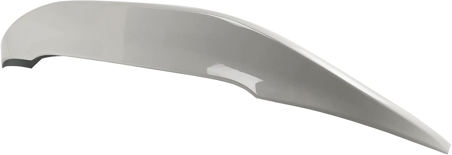 IKON MOTORSPORTS, Trunk Spoiler Compatible with 2013-2016 Scion FR-S & 2013-2020 Subaru BRZ & 2017-2020 Toyota 86, L Style Painted #K1X Crystal White Pearl ABS Plastic Rear Trunk Lid Spoiler Wing Lip