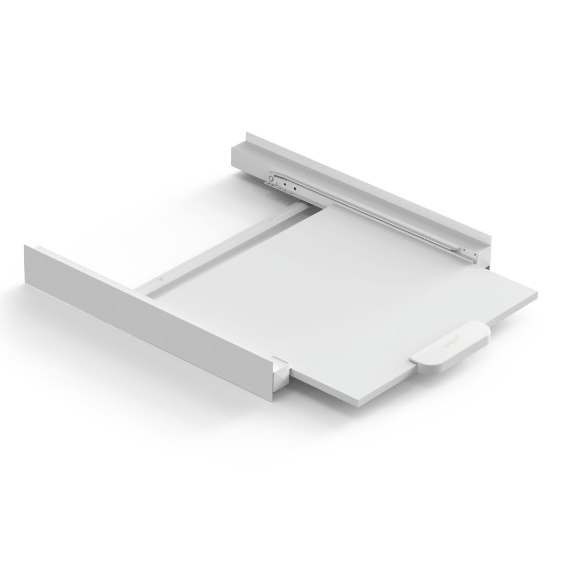 XAVAX Juego de montaje intermedio Stack Slide con extractor para lavadora y secadora, color blanco