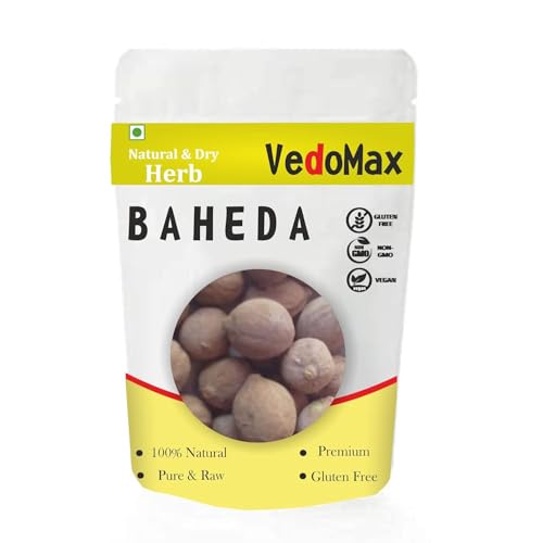 Baheda Sabut - Baheda entera - Baheda entera - Bahera entera - Baheda entera con semilla - Sabut Bheda - Sabut Bahera - Belliric Myrobalan - Terminalia Bellirica - 100 GM)