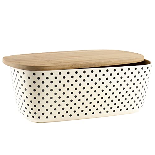 Nomotruc Bread Box With Cutting Board Lid Made Bamboo Fiber, Large Size Stylish For Kitchen Countertop,Bread Container Holder Keeper Keeping Freshness I14.4X8.3X5.6 In… (Nmtc-Bb01-Pt) #TOP1