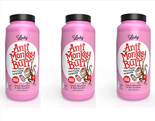 Lady Anti Monkey Butt Powder, 3 Pack of 6-oz.