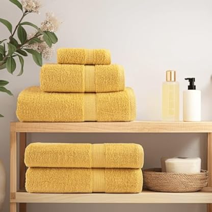 Premium-Duschhandtücher SOLUND 10 Stück Gold 70 x 140 cm 600 g/m²-Handtücher – Premium-Jumbo-Badetuch – Baumwolle, sehr saugfähig und schnell trocknend, extra großes Badetuch – superweiches Handtuch – Bild 7