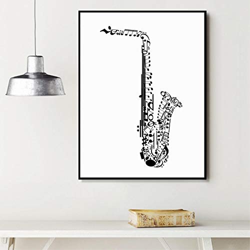 Toile de musique jazz pour décoration murale de maison et studio