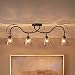 Organic Amber Glass 4-Light Ceiling Track Fixture - Pro Track