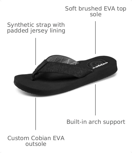 Image of Cobian Men's Floater 2 | Synthetic Strap, Padded Jersey Lining, Brushed EVA Top Sole, Full Arch Support, Custom EVA Outsole, Beach-Ready, Vacation
