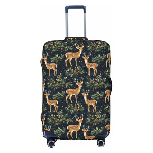 Luggage Cover Protector - Mountain Forest Deer Print Fit 29-32 Inch Suitcase Covers for Luggage