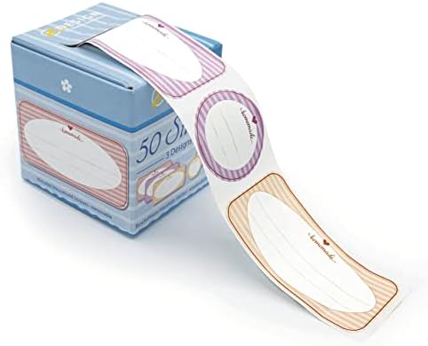 500 Etichette Adesive Per Barattoli - 3x5cm Con Motivo Floreale | Etichette Per Marmellate, Conserve E Cucina