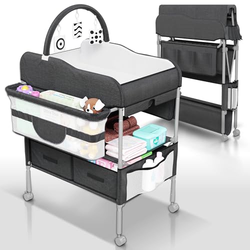 Baby Changing Table with Storage and Toy Holder