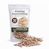 Edelpilze.Shop Pilzdübel 50 Stk für Baumstammkultur – Pilzbrut mit hochwertigem Myzel vom Profizüchter ideal für Heimzüchter & Gartenliebhaber, einfache Anwendung – Austernseitling
