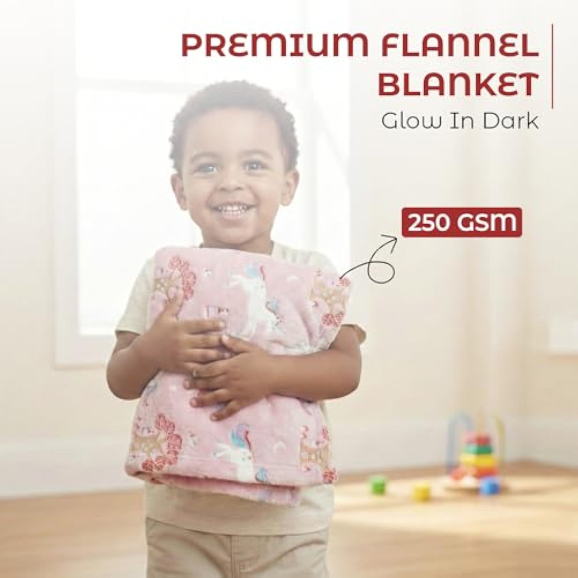 Glow in Dark Kids Blanket, Cozy Flannel Fleece Throw