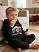 Klyatpxoen 3 4 T Toddler Boys' 2-Piece Set Soft Cotton Long-Sleeved Dinosaur Pattern Pullover Hoodie and Sweatpants Ideal for Autumn & Winter (Black,3-4T)
