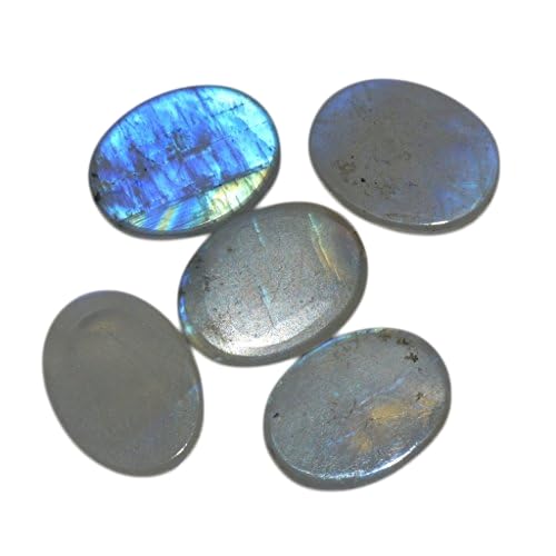 Pierre de lune arc-en-ciel Chandrkanta lot de 5 petites pierres de 7,5 ct