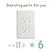 Baby Proof Electrical Outlet Covers [6 Pack] Self-Closing Wall Plug Covers, Child Safety Sliding Outlet Protector - Hardware Included Easy to Install