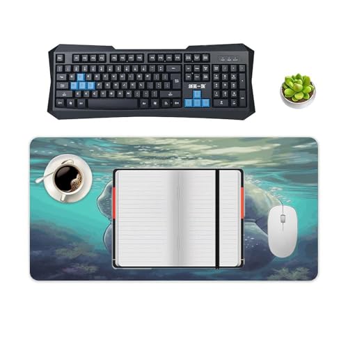 Cute Sea Animal Manatee Pad mouse grande antideslizante miniatura 4