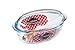 Arcuisine Borosilicate Glass Oval Casserole w/lid 3 Quarts (3 Liters)